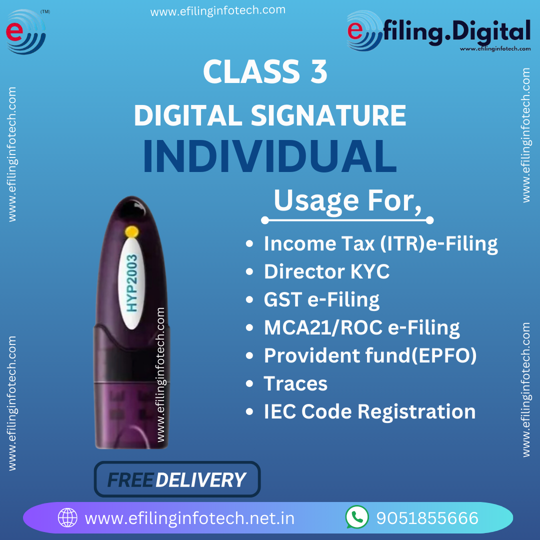 Class 3 individual Signature With USB Token